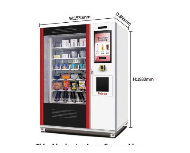Side-Shipping Track Vending Machine — Drinks & Snacks