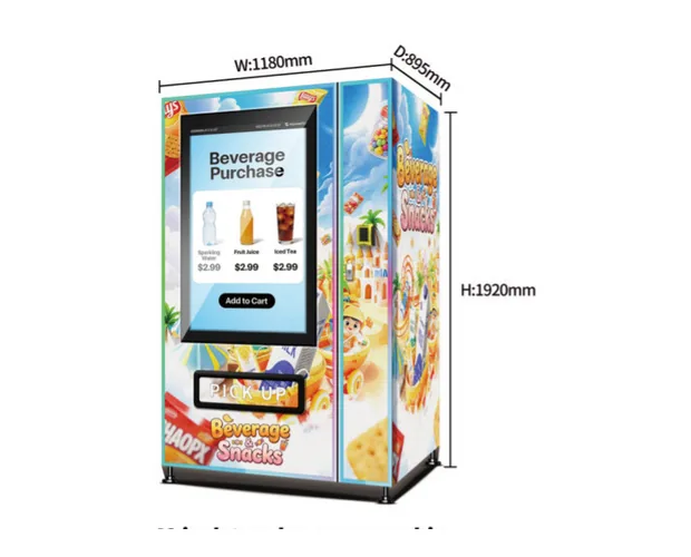 49-Inch Touchscreen Machine — Drinks & Snacks