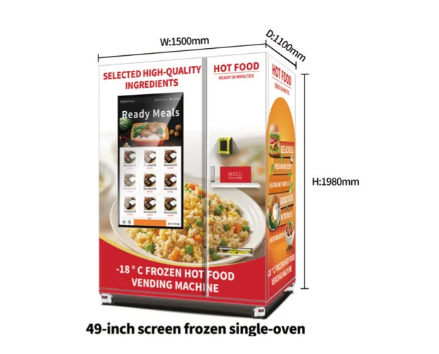 49-Inch Frozen Single-Oven Hot Food Vending Machine — Hot Food