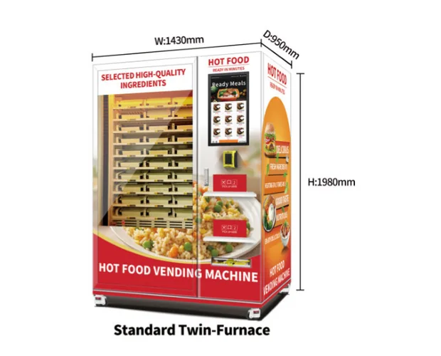 Standard Twin-Furnace Hot Food Vending Machine — Hot Food