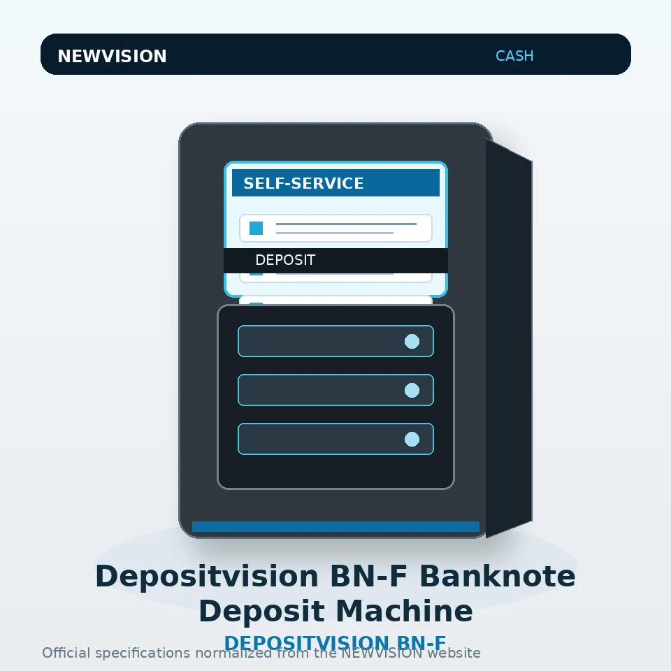 Depositvision BN-F Banknote Deposit Machine · إدارة النقد من NEWVISION — إدارة النقد من NEWVISION