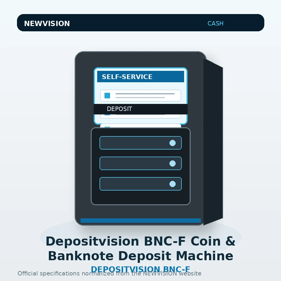 Depositvision BNC-F Coin & Banknote Deposit Machine · إدارة النقد من NEWVISION — إدارة النقد من NEWVISION