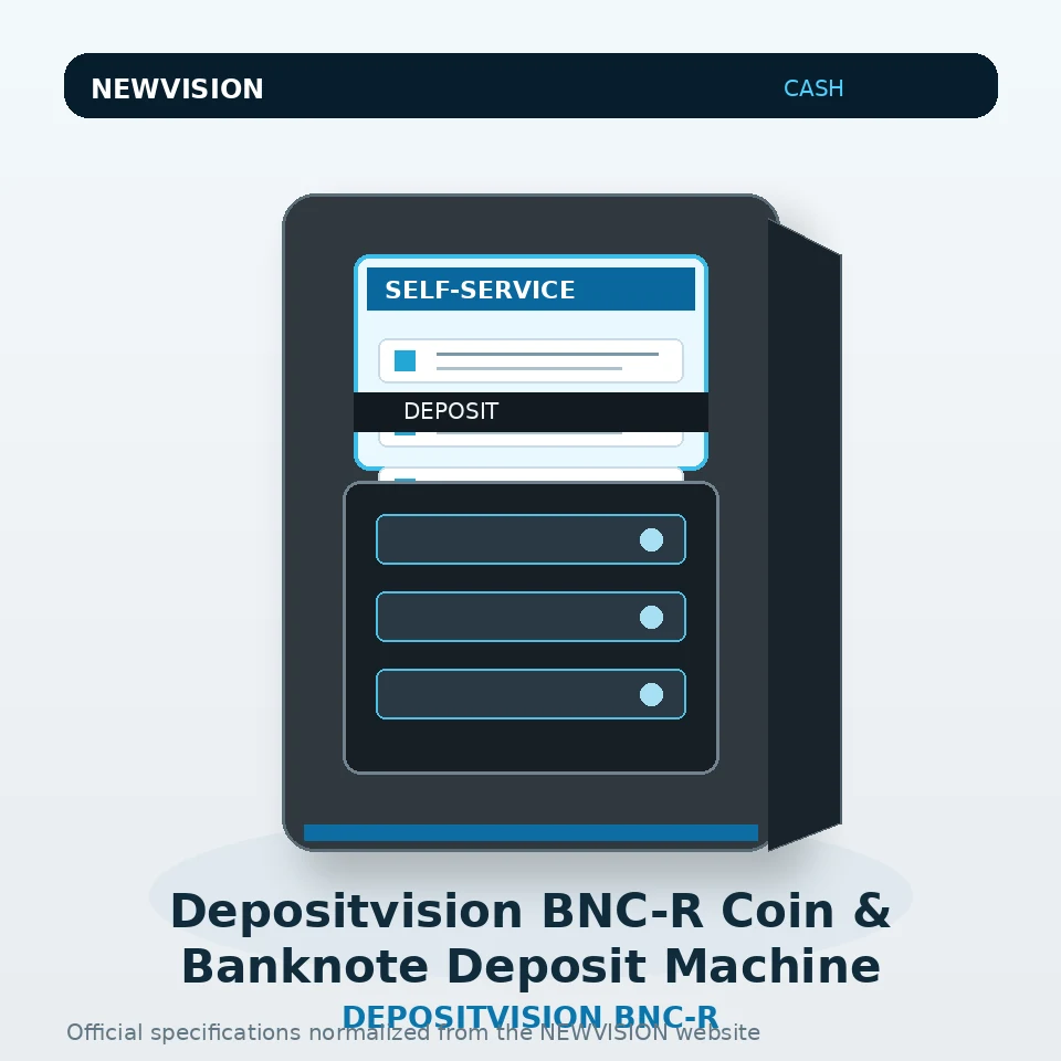 Depositvision BNC-R Coin & Banknote Deposit Machine — Newvision Cash Management